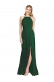 Best Sleeveless Long High Neck A-Line Soft Chiffon Maxi Evening Dress UK