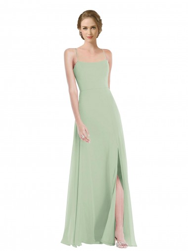 Best Sleeveless Open Back Long Scoop Neck A-Line Maxi Evening Dress UK