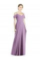 Best Sleeveless Low Back Long Spaghetti Straps A-Line Dark Lavender Maxi Evening Dress UK