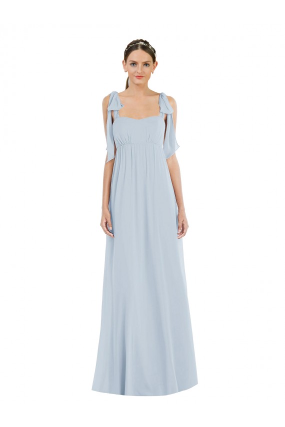 Best Sleeveless Low Back Long Sweetheart A-Line Soft Chiffon Maxi Evening Dress UK