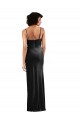 Best Sleeveless Low Back Long Cowl Neck Column Evening Dress UK
