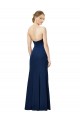 Best Sleeveless Low Back Long Strapless Sheath Evening Dress UK