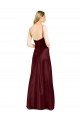 Best Sleeveless Long V-Neck A-Line Stretch Satin Evening Dresses UK