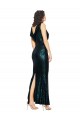 Best Sleeveless Long V-Neck Mermaid Sequin Evening Dress UK