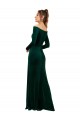 Best Long Sleeves Long Off the Shoulder Sheath Evening Dress UK