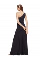 Best Sleeveless Long One Shoulder A-Line Dark Navy Evening Dresses UK