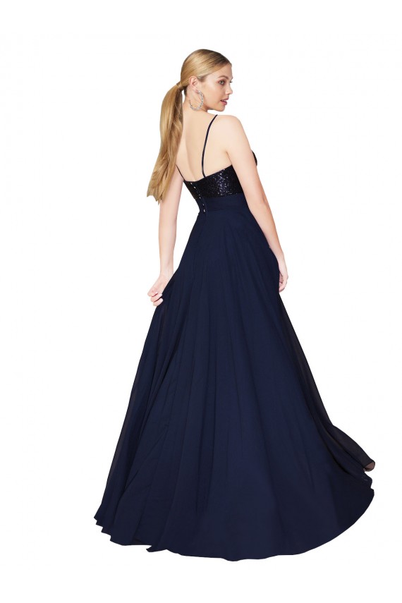 Best Sleeveless Long High Neck A-Line Semi Formal Evening Dress UK