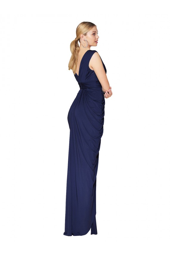 Best Sleeveless V-Back Long High Neck Mermaid Soft Chiffon Sexy Evening Dress UK