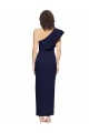 Best Sleeveless Long One Shoulder Sheath Dark Navy Evening Dress UK