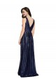 Best Sleeveless V-Back Long V-Neck Sheath Sequin Evening Dress UK