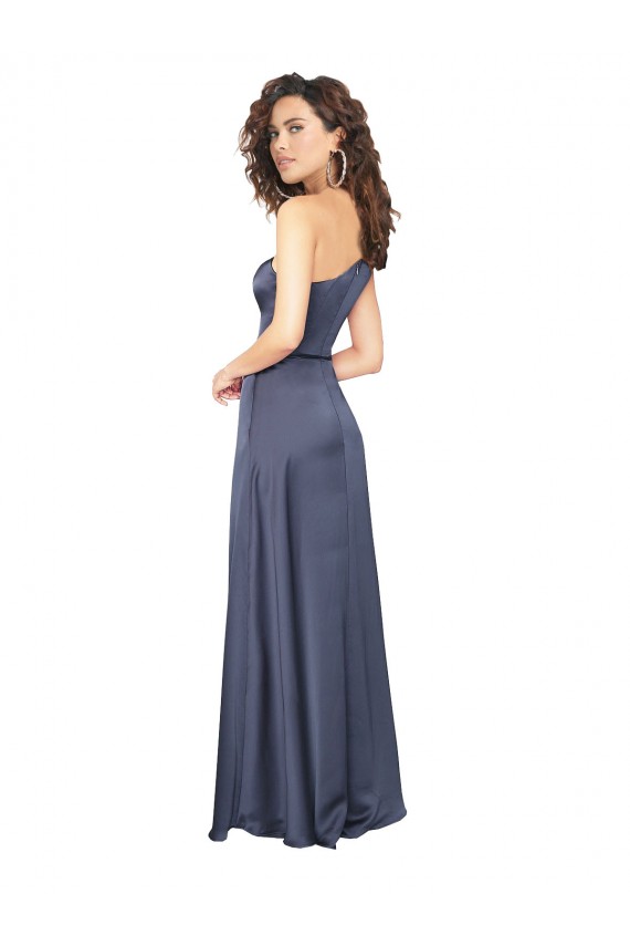 Best Sleeveless Long One Shoulder A-Line Dusk Evening Dress UK