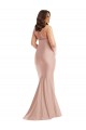 Best Sleeveless Open Back Long Halter Neck Mermaid Plus Size Evening Dress UK
