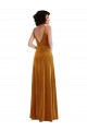 Best Sleeveless V-Back Long V-Neck Trumpet Stretch Velvet Maxi Evening Dress UK