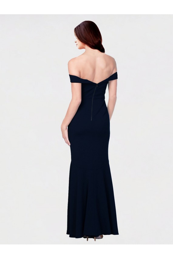 Best Sleeveless Low Back Long Off the Shoulder Mermaid Ivory Evening Dress UK