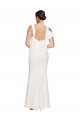 Best Sleeveless Low Back Long Square Neck Sheath Ivory Evening Dress UK