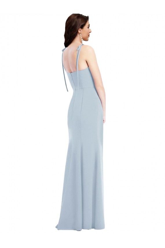Best Sleeveless Low Back Long Strapless Trumpet Semi Formal Evening Dresses UK