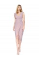 Best Sleeveless V-Back Cocktail Length High Neck Mermaid Primrose Evening Dress UK