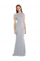 Best Sleeveless Long One Shoulder Mermaid Stretch Crepe Evening Dress UK