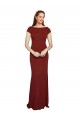 Best Cap Sleeves Keyhole Back Long Round Neck Mermaid Evening Dress UK