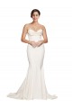 Best Sleeveless Low Back Sweep Train Strapless Mermaid Stretch Satin Evening Dress UK