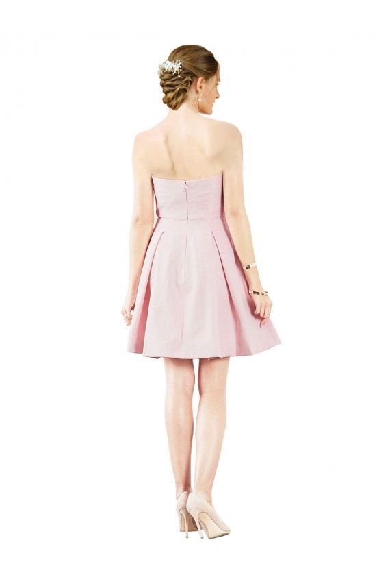 Best Sleeveless Knee Length Sweetheart A-Line Satin Evening Dress UK