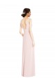 Best Sleeveless Low Back Long V-Neck A-Line Semi Formal Evening Dress UK