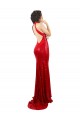 Best Sleeveless Open Back Long High Neck Mermaid Sequin Evening Dress UK