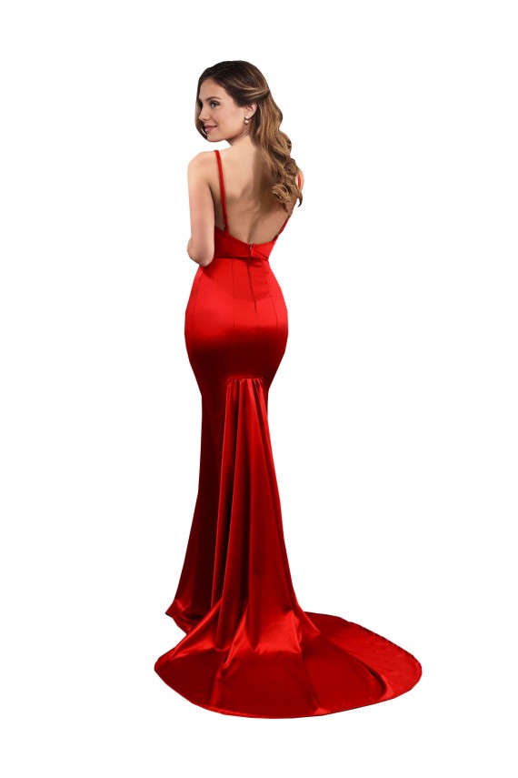 Best Sleeveless Low Back Long Sweetheart Mermaid Sexy Evening Dress UK