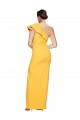 Best Sleeveless Long One Shoulder Sheath Saffron Evening Dress UK