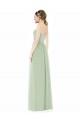 Best Sleeveless Low Back Long Strapless A-Line Soft Chiffon Maxi Evening Dress UK