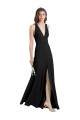 Best Sleeveless Long High Neck Sheath Black Evening Dress UK
