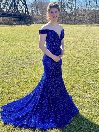 Best Sleeveless Sweep Train Off the Shoulder Sheath Evening Dress UK