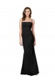 Best Sleeveless Low Back Long Square Neck Sheath Evening Dresses UK