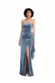 Best Sleeveless Low Back Long Strapless Sheath Maxi Evening Dress UK