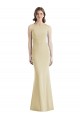Best Sleeveless Open Back Long Bateau Neck Trumpet Champagne Semi Formal Evening Dress UK