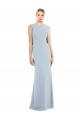 Best Sleeveless Backless Long Bateau Neck Trumpet Semi Formal Evening Dress UK