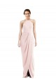 Best Sleeveless Long Halter Neck Trumpet Stretch Crepe Maxi Evening Dress UK