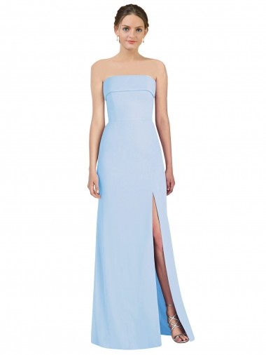 Best Sleeveless Low Back Long Strapless Trumpet Evening Dress UK