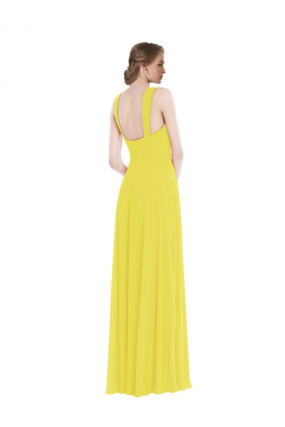 Best Sleeveless Long Sweetheart A-Line Soft Chiffon Maxi Evening Dress UK